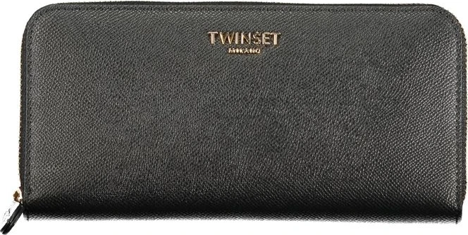 Черный полиуретановый женский кошелек TWINSET