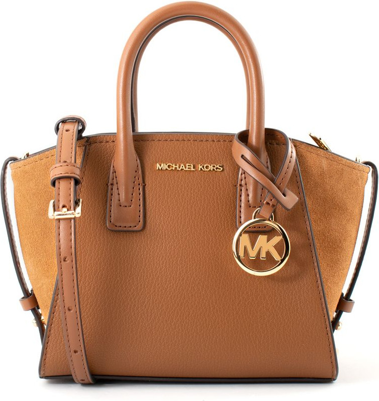 Коричневая кожаная сумка Michael Kors