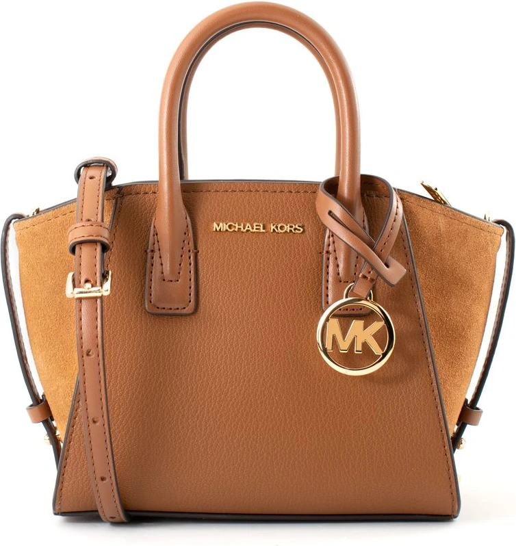 Коричневая кожаная сумка Michael Kors