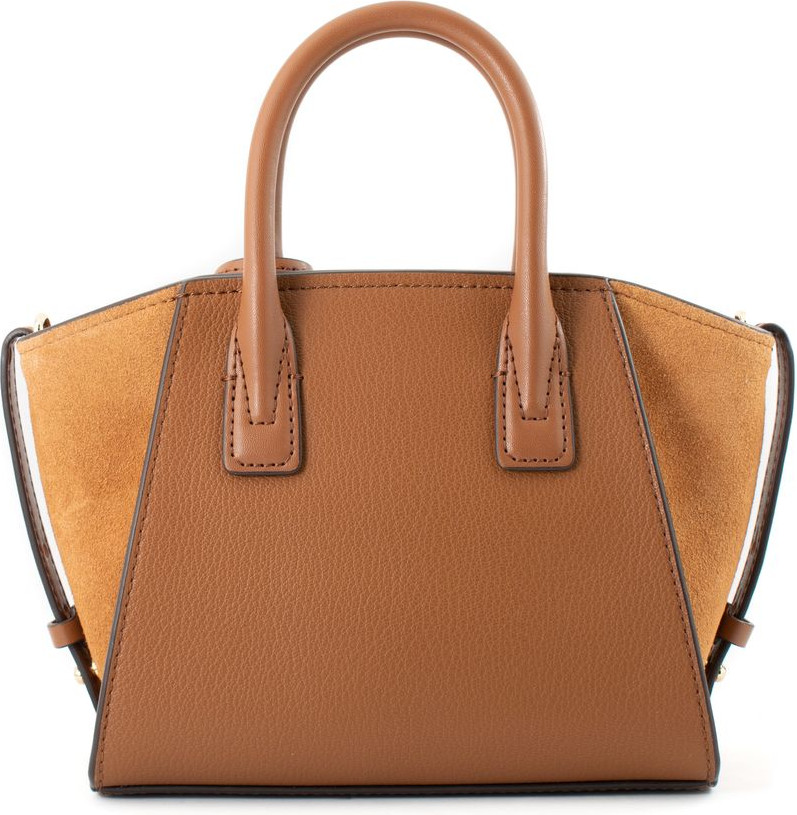 Коричневая кожаная сумка Michael Kors