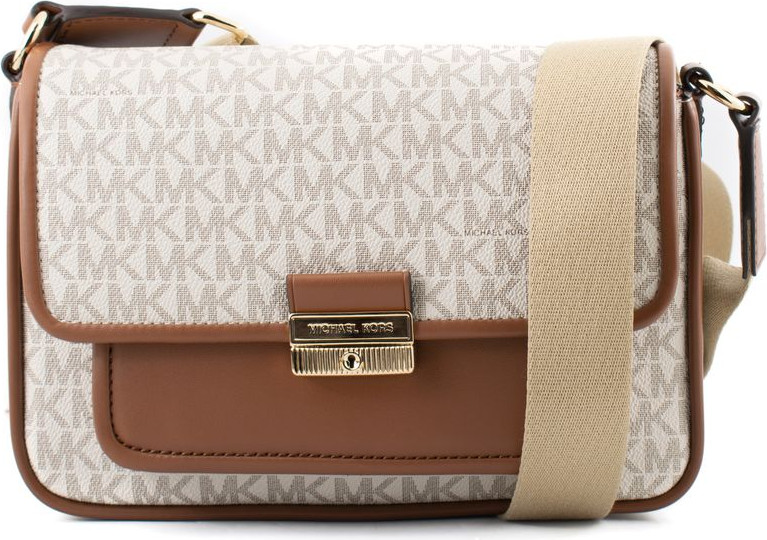 Бежевая сумка через плечо Michael Kors из канваса