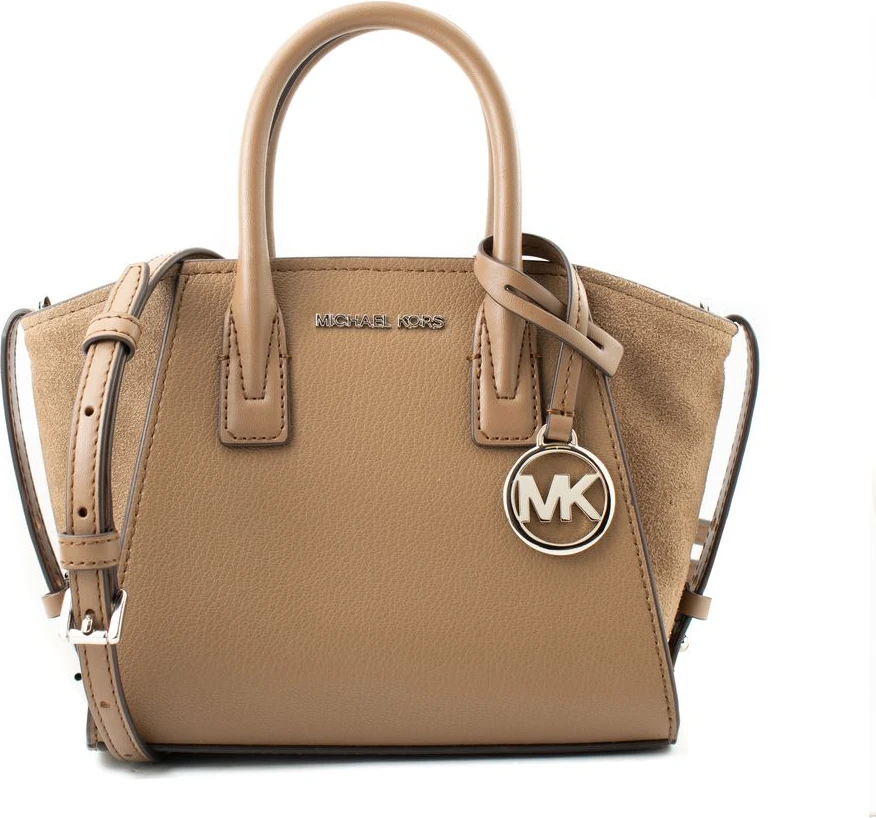 Коричневая кожаная сумка Michael Kors