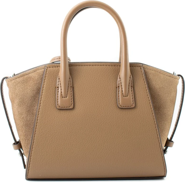 Коричневая кожаная сумка Michael Kors