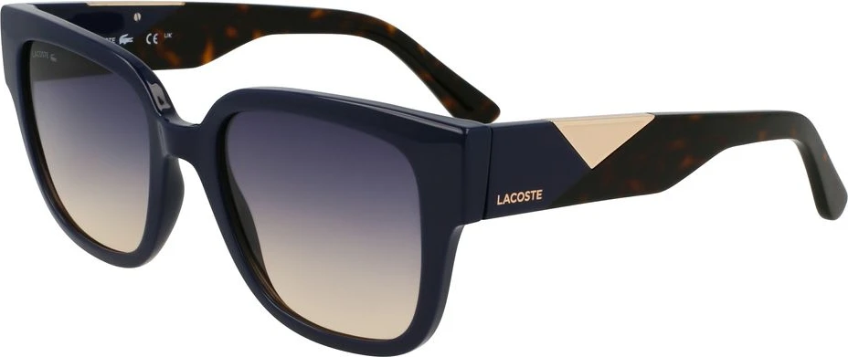Синие солнцезащитные очки Lacoste с инжекционной обработкой