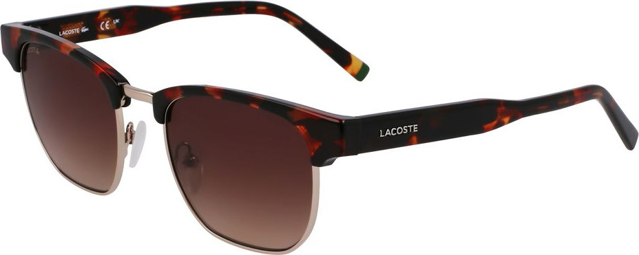 Коричневые солнцезащитные очки Lacoste из инжекционного пластика