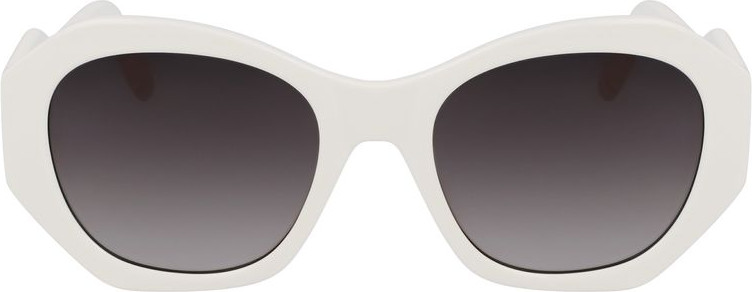 Белые инжектированные солнцезащитные очки Karl Lagerfeld