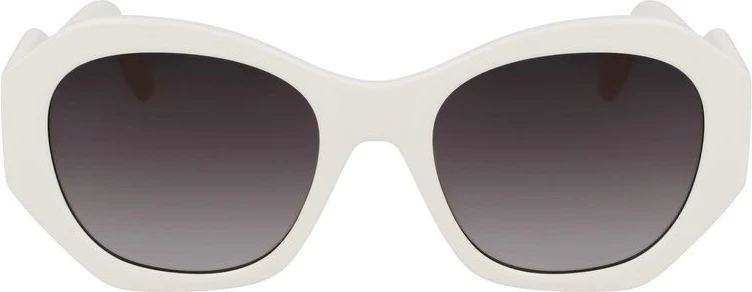 Белые инжектированные солнцезащитные очки Karl Lagerfeld