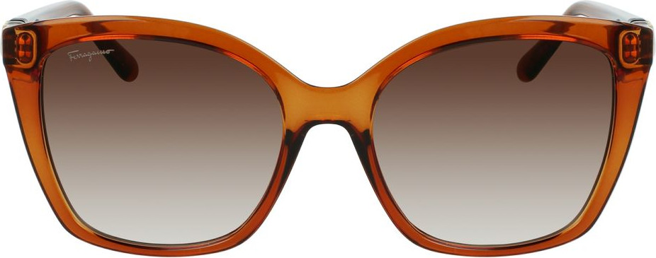 Солнцезащитные очки Ferragamo коричневого цвета