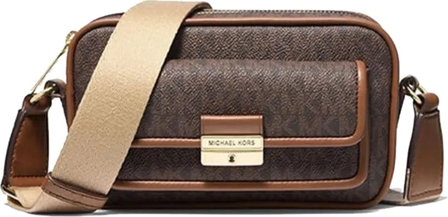 Коричневая сумка через плечо из меха Michael Kors