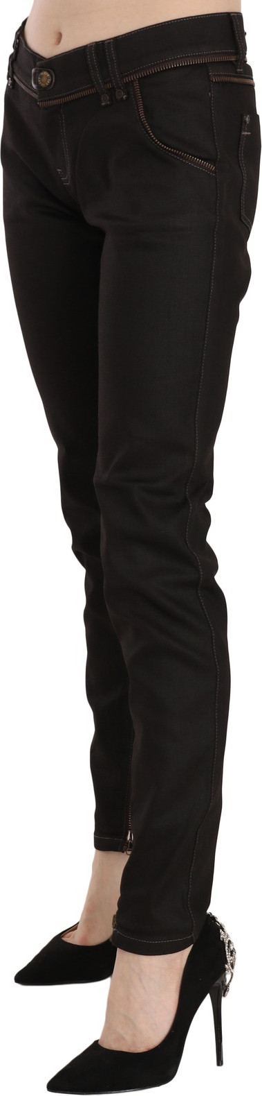 Denim Jeans John Galliano Cotton Black Mid Waist Skinny