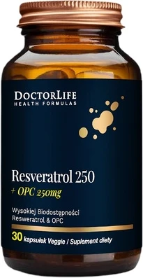 Биологически активная добавка Doctor Life Ресвератрол с экстрактом виноградных косточек 250 мг