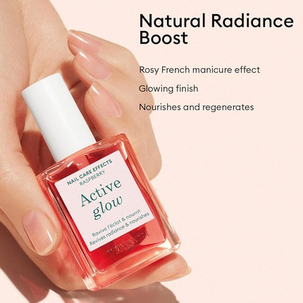 Manucurist Healthy Glow Duo Active Glow Малиново-розовый восстанавливающий лак для ногтей