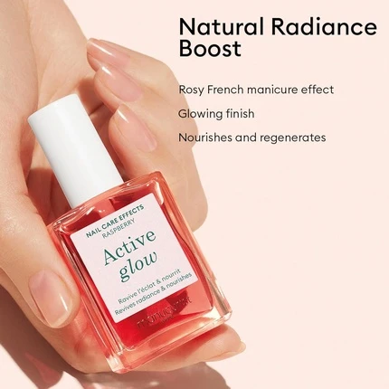 Manucurist Healthy Glow Duo Active Glow Малиново-розовый восстанавливающий лак для ногтей
