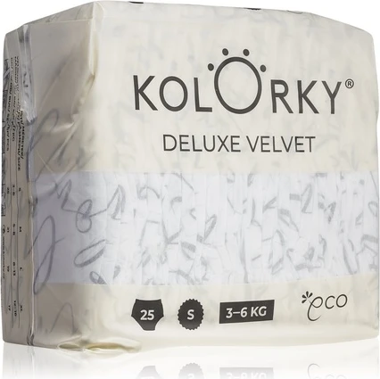 Kolorky Deluxe Velvet Love Live Laugh Одноразовые подгузники Размер S 36 кг Количество 25 шт.