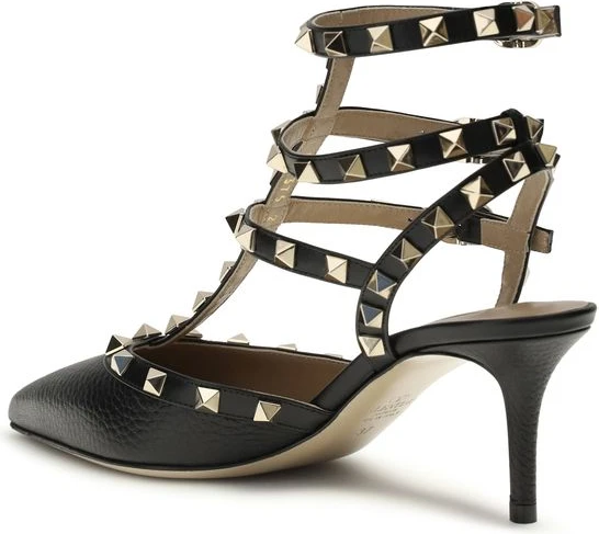 Shoes Valentino Garavani Black Calf Leather Bos Taurus Pumps