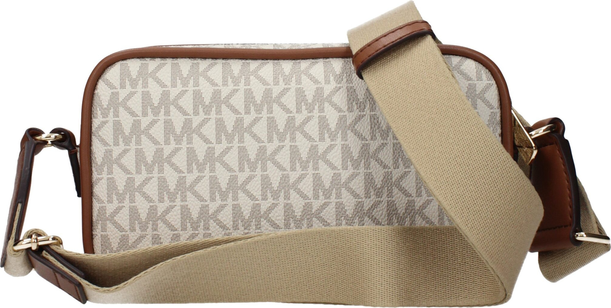 Michael Kors Бежевая сумка через плечо из ткани