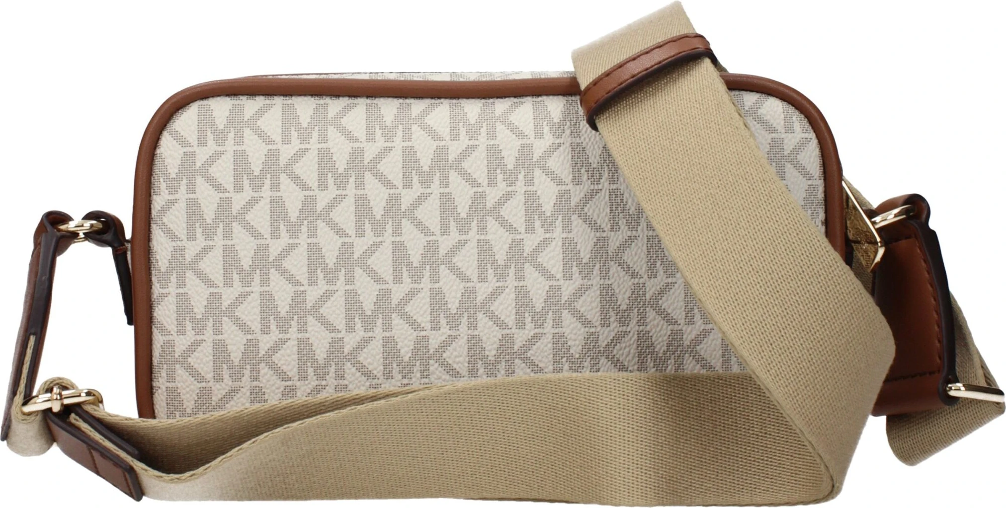 Michael Kors Бежевая сумка через плечо из ткани