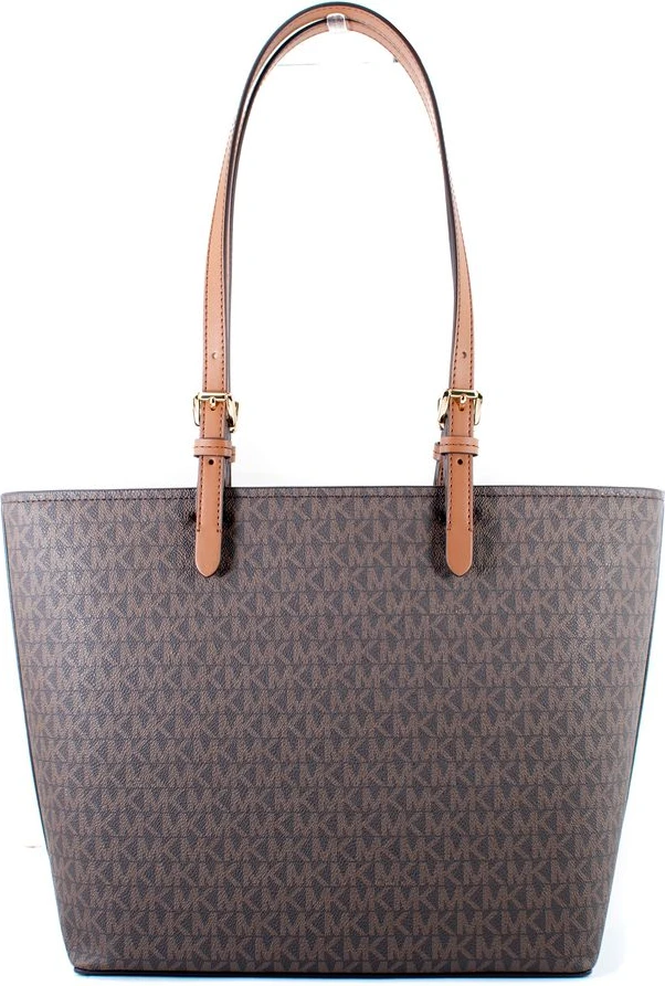 Коричневая холщовая сумка-тоут Michael Kors