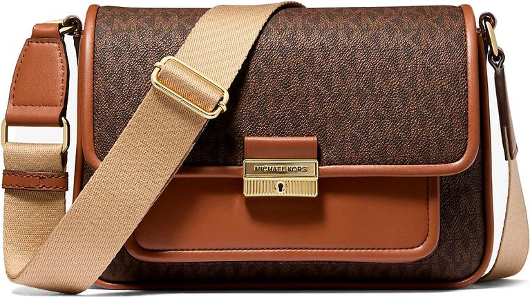 Коричневая сумка через плечо Michael Kors из канваса