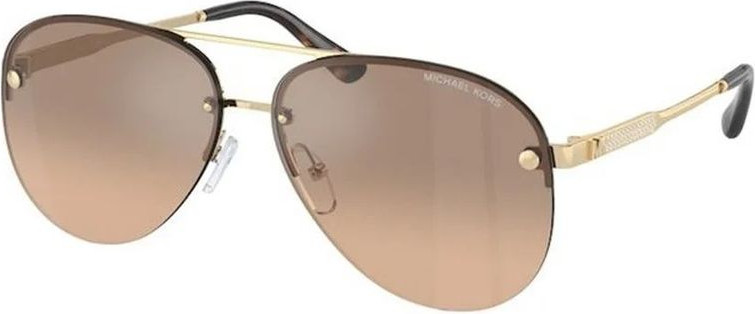 Золотые металлические солнцезащитные очки Michael Kors
