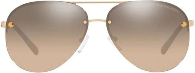 Золотые металлические солнцезащитные очки Michael Kors
