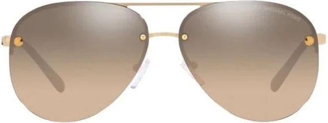 Золотые металлические солнцезащитные очки Michael Kors