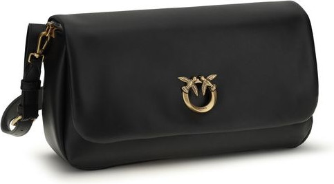 Черная сумка на плечо из кожи быка Bos Taurus
