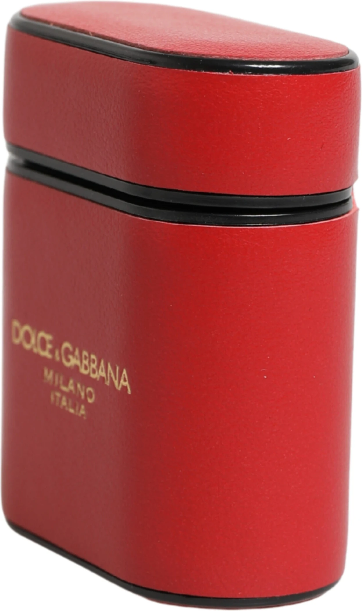 Чехол для AirPods Dolce & Gabbana из красной телячьей кожи с принтом логотипа