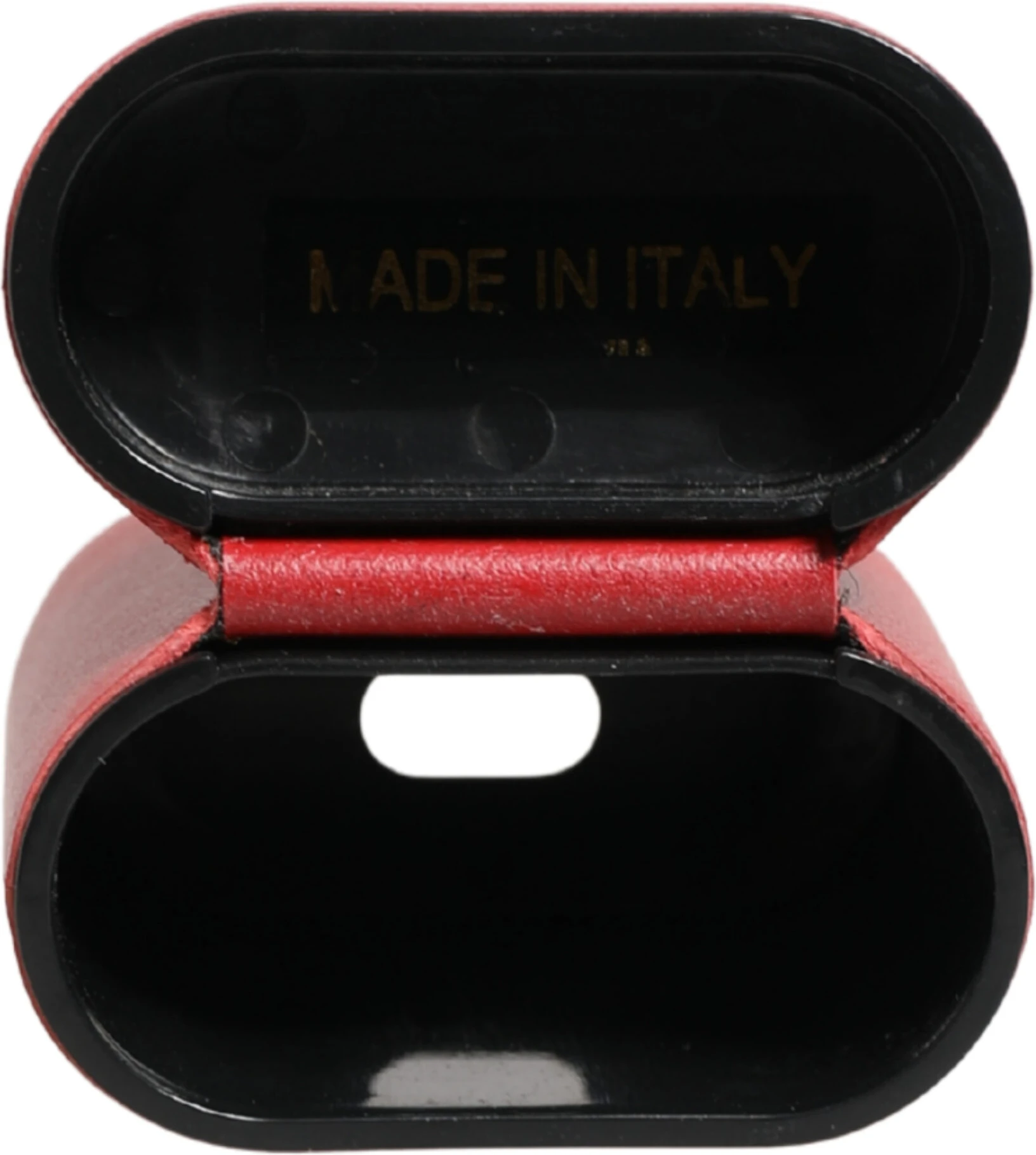 Чехол для AirPods Dolce & Gabbana из красной телячьей кожи с принтом логотипа
