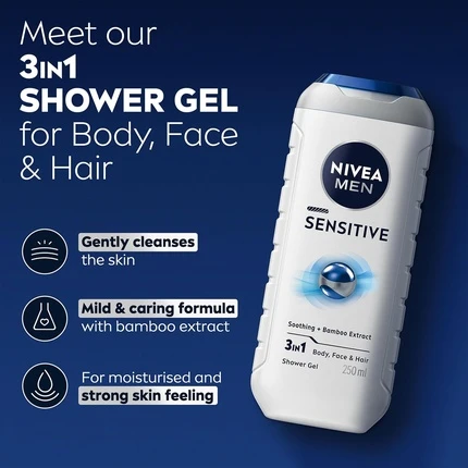 Гель для душа Nivea Men Sensitive