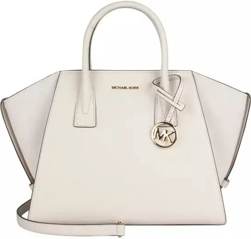 Бежевая кожаная сумка Michael Kors