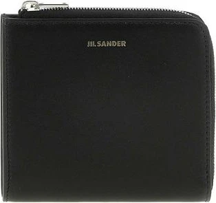 Черный кожаный кошелек Jil Sander