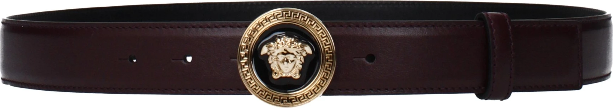 Фиолетовый кожаный ремень Versace