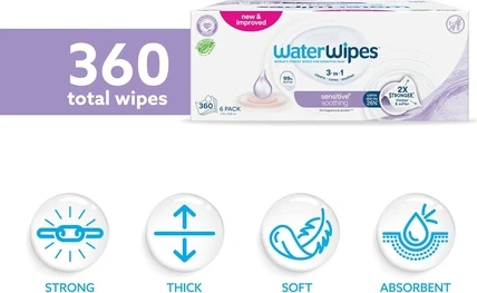 WaterWipes Sensitive Soothing Wipes