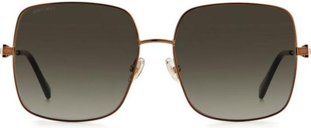 Коричневые металлические солнцезащитные очки Jimmy Choo Eyewear