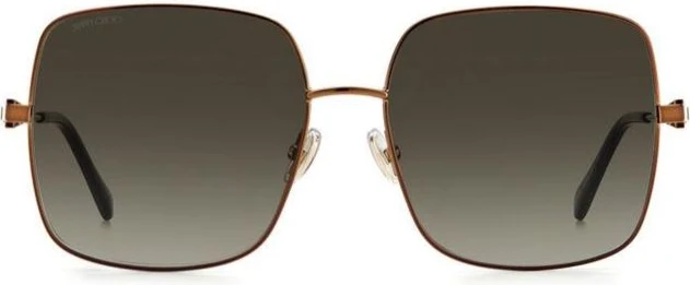 Коричневые металлические солнцезащитные очки Jimmy Choo Eyewear