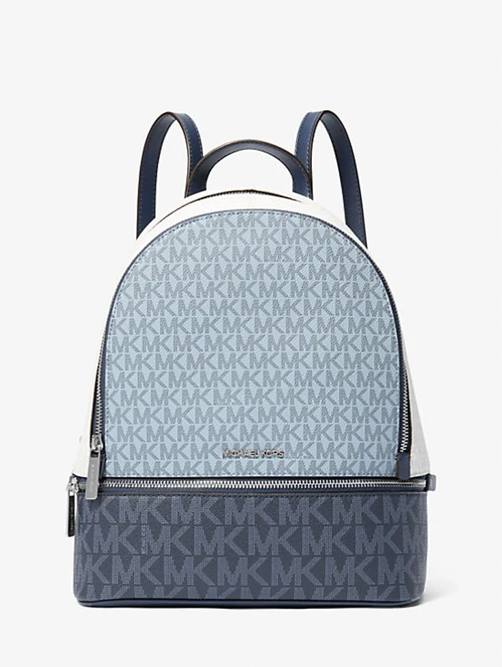 Синий кожаный рюкзак Michael Kors
