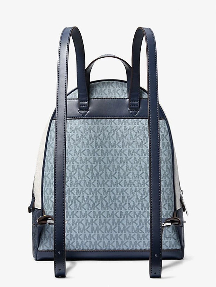 Синий кожаный рюкзак Michael Kors
