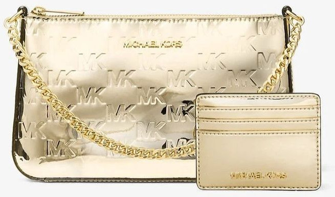 Золотая холщовая сумка Michael Kors