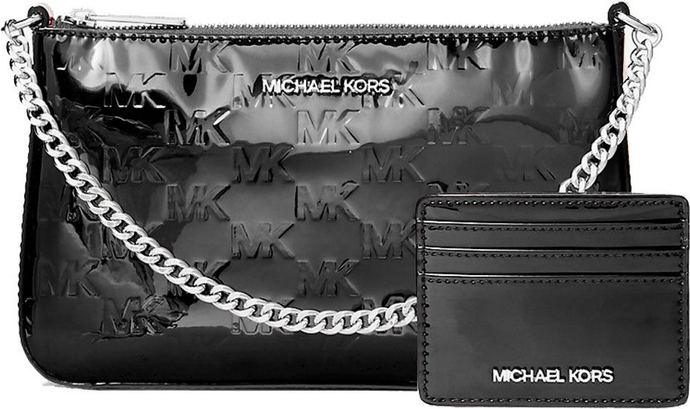 Черная холщовая сумка-клатч Michael Kors