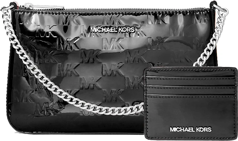 Черная холщовая сумка-клатч Michael Kors