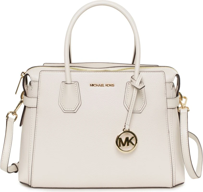 Бежевая кожаная сумка Michael Kors
