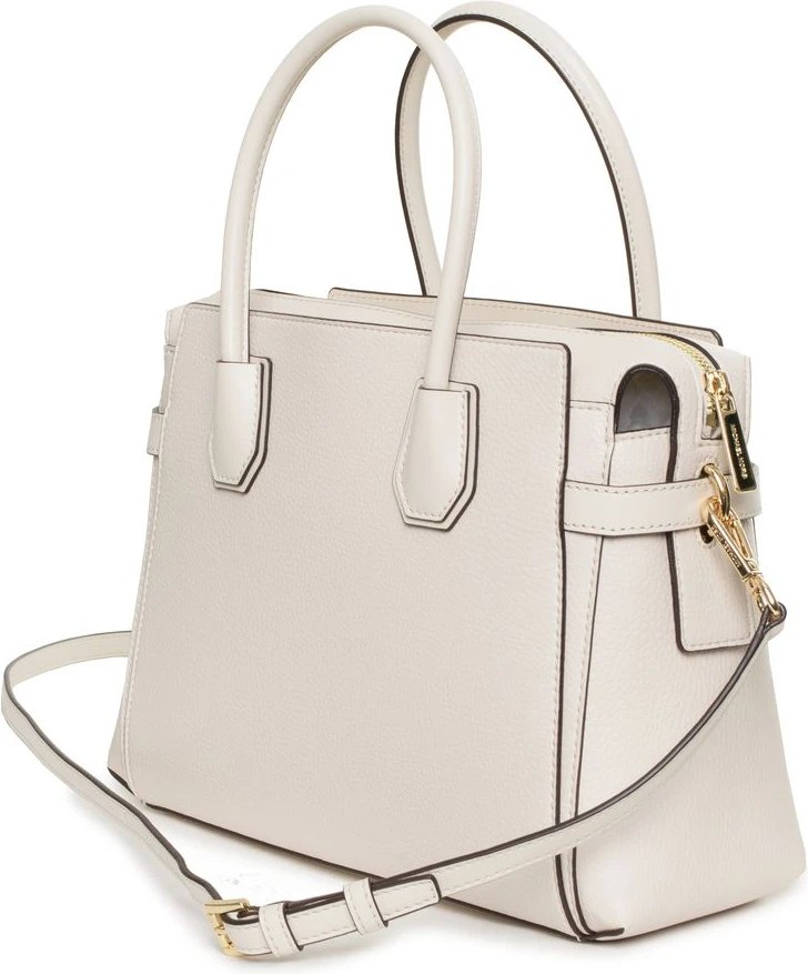 Бежевая кожаная сумка Michael Kors