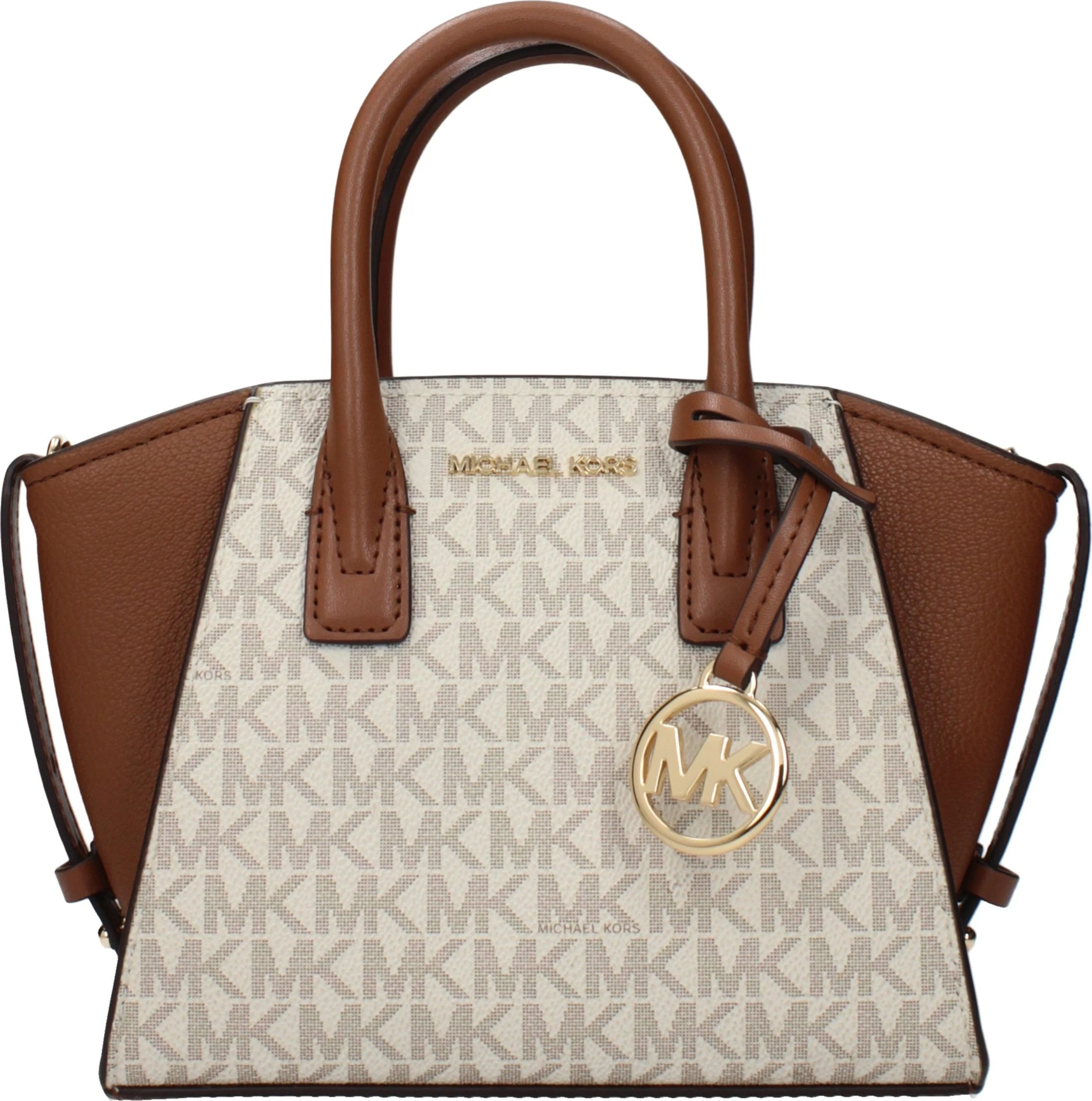 Бежевая тканевая сумка Michael Kors