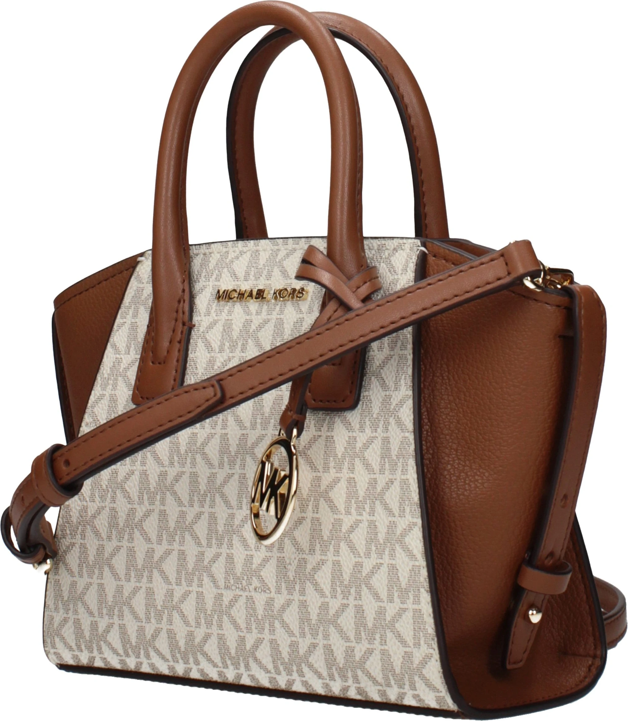 Бежевая тканевая сумка Michael Kors