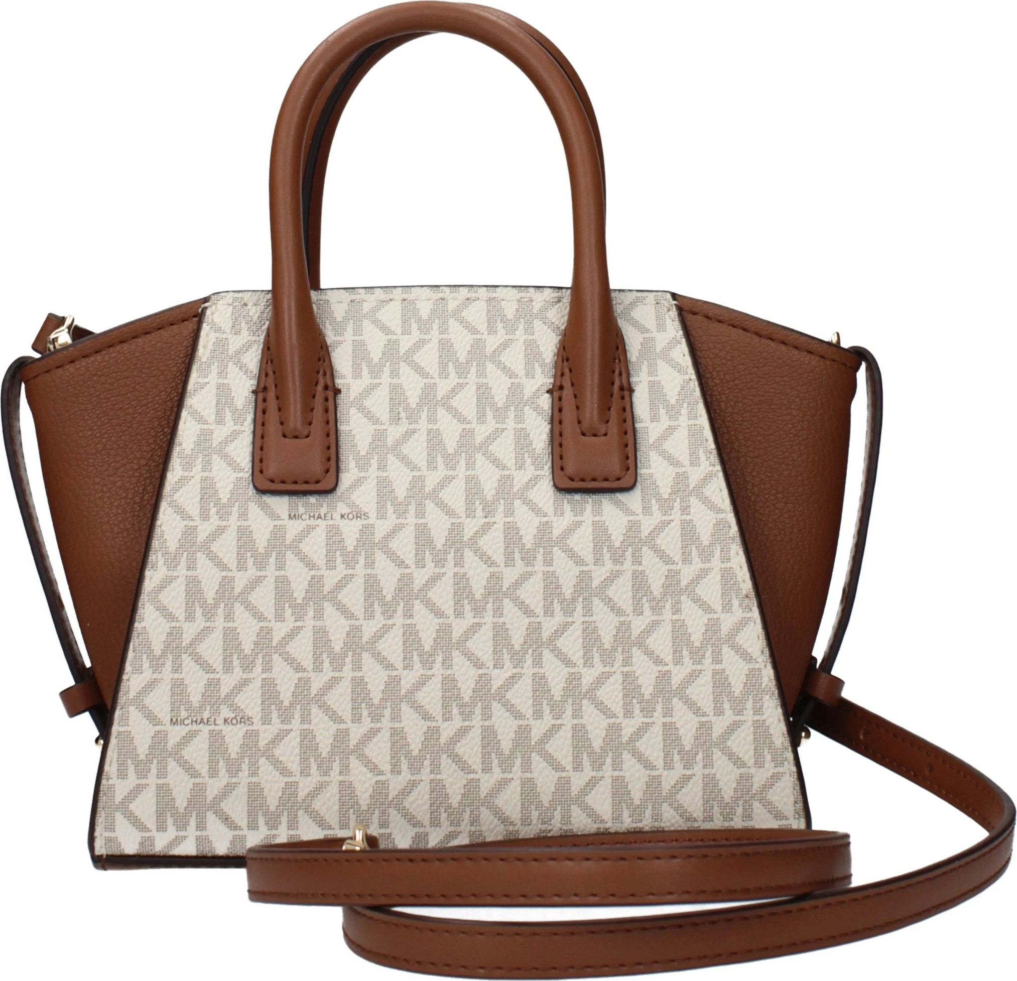Бежевая тканевая сумка Michael Kors
