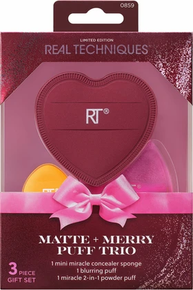 Набор кистей Real Techniques Matte Merry Puff Trio