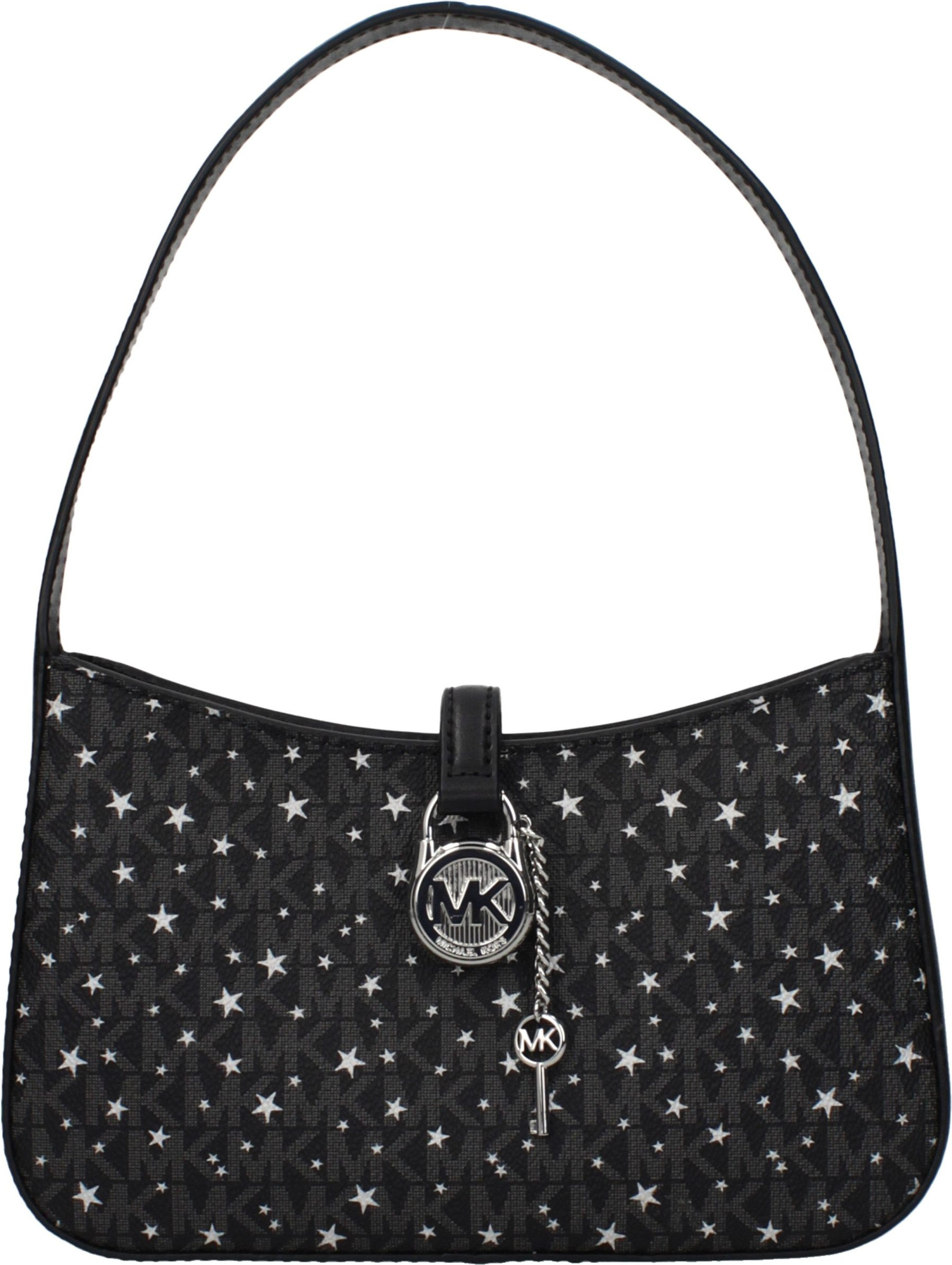 Чёрная тканевая сумка Michael Kors