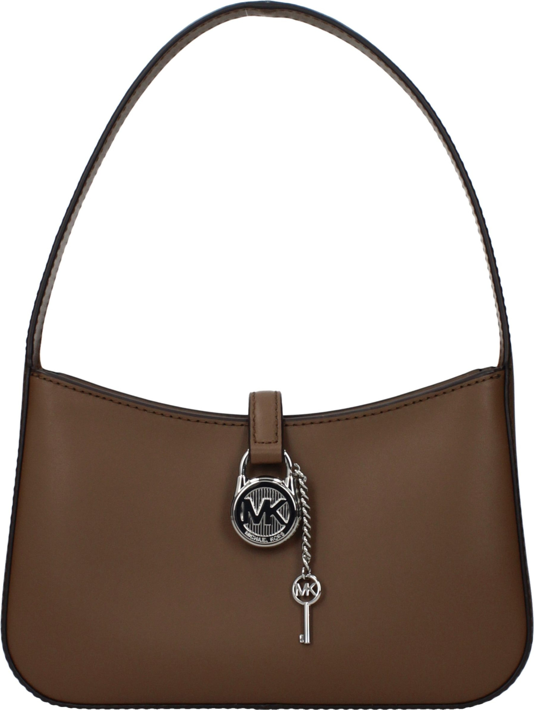 Коричневая кожаная сумка Michael Kors