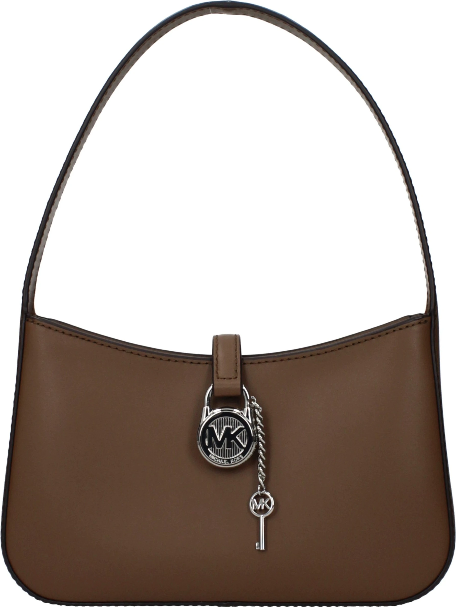 Коричневая кожаная сумка Michael Kors